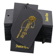 custom black matte paper tags/clothing cardboard hang tag/garment golden embossed tags/labels/trademark/swing tag/brand name 2024 - buy cheap