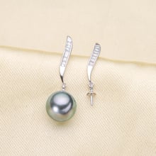 Soporte para pendientes de perlas de plata de ley S925, accesorios de joyería hechos a mano, componentes para DIY, 3 par/lote 2024 - compra barato