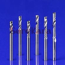 3.175*52mm Single Flute CNC Router Bits One Flute Spiral End Mill Carbide Milling Spiral Cutter Cutting Tools For MDF woodwork 2024 - buy cheap