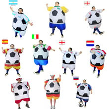 Italian Foot ball Inflatable Costumes Italy Soccer ball Costume Argentina France Netherlands Soccer Halloween Costume For adults 2024 - buy cheap