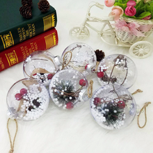 1 Pieces 9CM Clear Plastic Christmas Balls Wedding Birthday Party Decorations Festive Gift Christmas Tree Ornament 2024 - buy cheap