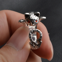 New Fashion Animal Rings for women,Vintage Punk Kitty Wedding Ring Boho Chic Retro Cat Rings,925 stamped silver color Party Ring 2024 - buy cheap