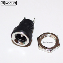 10pcs/lot Copper 3.5mm x 1.35mm DC Power Jack Socket 3A 3.5*1.35mm Female Panel Mount plug 2 Pin Soldering 2024 - buy cheap