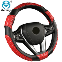 DERMAY Luxury Steering Wheel Cover Leather Braid Comfortable Non-slip For BMW X1 X2 X3 X4 X5 X6 High Quality & Free Shipping 2024 - buy cheap