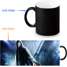 V for Vendetta mug-Tazas mágicas de café, tazas de té que cambian de calor y cambian de color, 12 OZ/350ml, novedad 2024 - compra barato