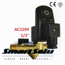 Бесплатная доставка Высокое качество 1/2 ''компрессор автоматический конденсат слив цифровой таймер клапан соленоид AC220V, 16Bar давление 2024 - купить недорого