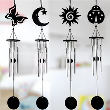 Black Metal Multi-tube Handmade Music Wind Chimes Home Crafts Ornaments Small Decorative Pendant Bedroom Angel Decor 2024 - buy cheap