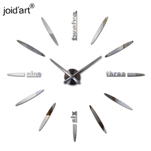 Top Fashion Diy 3d Clock Watch Wall Clocks Acrylic Mirror Home Decoration Wall Stickers Quartz Circular Needle Modern Metal 2024 - buy cheap
