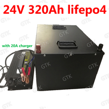 Waterproof 24V 320AH lifepo4 lithium Battery no 300AH BMS 8S for Inverter Solar RV EV AGV UPS motor bike golf cart + 20A Charger 2024 - buy cheap