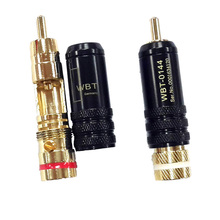 1pc Gold plated RCA plug lock Soldering Audio/Video plugs Connect WBT-0144 Plug Random color 2024 - buy cheap