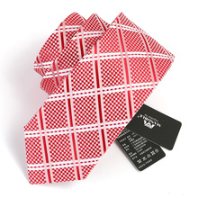 Corbata de seda fina para hombre, corbatas tejidas de negocios, corbata de cuadros, color rosa, caja de regalo, novedad de 2020 2024 - compra barato