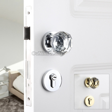 Elegant Luxury European Crystal Door Lock Set Copper Interior Door Knobs Lock for Living Room Bedroom Bathroom Gold/Chrome 2024 - buy cheap