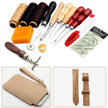 14Pcs Leather Craft Hand Stitching Sewing Tool Thread Awl Waxed Thimble Kit Mar28 2024 - buy cheap