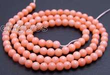 Sale Tiny 4-5mm Round high quality Pink Coral beads strand 15"-los413 Wholesale/retail Free shipping 2024 - buy cheap