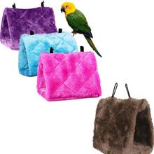 Plush Parrot Hanging Bed Hammock Bird Cage Accessories Parrot Bird Swing Toys Warm Cage 2024 - buy cheap