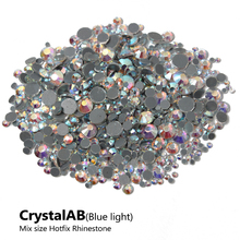 Термостразы синий свет CrystalAB Стразы разного размера Блестящие кристаллы и камни страз камень для одежды Бесплатная доставка 2024 - купить недорого