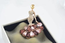 Crystal Elegant Dancer Shawl Buckle Crystal From Swarovskis Wild Boutique Accessories High Quality Brooch 2024 - buy cheap