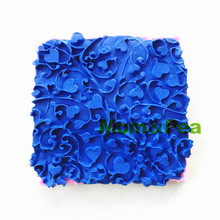 Mom & Pea-molde de silicona con forma de corazón Floral, decoración para Tartas, Fondant, 3D, Grado Alimenticio, envío gratis, 0858 2024 - compra barato