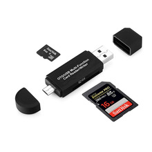 Adaptador Micro USB OTG a USB 2,0 SD/Lector de Tarjetas Micro SD con conector macho y Micro USB estándar para tabletas 2024 - compra barato