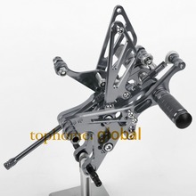 Free Shipping Motorcycle Parts Dark grey CNC Rearsets Foot Pegs Rear Set For YAMAHA YZF-R1 2004-2005-2006  Titanium Color 2024 - buy cheap