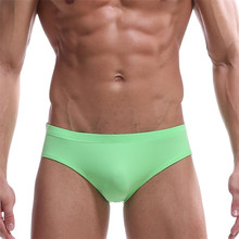 2018 Top Fashion Gay Men Underwear Summer Men's Underwear Briefs Ice Transparent Low Waist Sexy Panties Gay Seamless Silkly 2024 - buy cheap