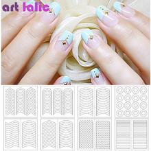 24 Styles Stickers For Nails Stencil Tips French Swirls Guide Manicure DIY Nail Art Decals 3D Styling Beauty Tools 2024 - buy cheap