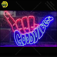 Neon light Signs Good Vibes fingers Neon Bulb sign Lamp Handcraft Beer PUB display Business neon Letrero Neons enseigne lumine 2024 - buy cheap