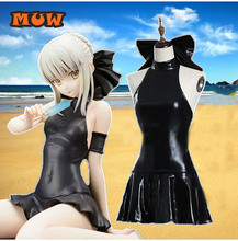 Anime Fate stay night Saber Black Swimsuit Cosplay Costume 2024 - buy cheap