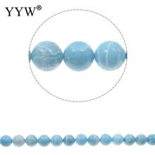 YYW New Arrival Charm Natural Blue Stone Larimar Round Loose Bead For DIY Women Jewelry Gift 6 8 10 12mm Pick size 2024 - buy cheap