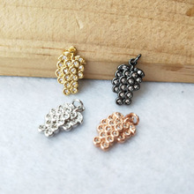 10 peças mini joias com pingentes em forma de uva, zircônia cúbica, pedra micro empedrada, colar diy para mulheres pd953 2024 - compre barato