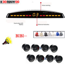 KOORINWOO-Sensores de aparcamiento para coche, 8 sensores de 22mm, detector de radar de respaldo, 4 sensores frontales de estacionamiento trasero, 4 sistemas de parktronics para automóviles 2024 - compra barato