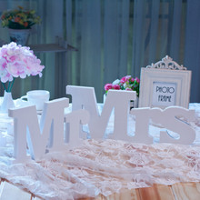 3 шт./лот романтические деревянные буквы Mr & Mrs Свадебные украшения для домашней вечеринки на день рождения принадлежности 2024 - купить недорого