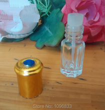 Botellas de gota de Aroma de 6ML con palo de plástico, 6CC octogonal de botella de cristal, Vial de embalaje de aceite esencial, 50 unids/lote 2024 - compra barato