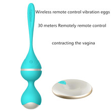 Novo ovo vibratório com controle remoto sem fio, ovo para exercício vaginal apertado, bolas de kegel, ponto g para massageador, brinquedos sexuais adultos para mulheres, 2016 2024 - compre barato