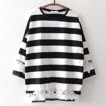 Breastfeeding Edition 2018 New Maternity Autumn Collection Striped Lace Sweater Top 2024 - buy cheap