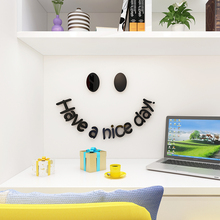 Creative DIY Ins Style Wall stickers for Kids Rooms Home decor Living Room bedroom 3d stereo English Acrylic sticker Smiley face 2024 - buy cheap