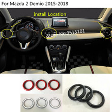 Car Front Air Conditioning Outlet Vent Styling Garnish Left Right Cover Frame Trim 3pcs For Mazda 2 Demio 2015 2016 2017 2018 2024 - buy cheap