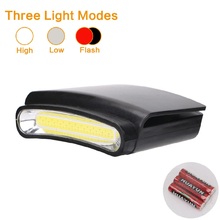 COB LED Clip On White Flashlight Head Light Cap Hat Headlamp 3 Modes Cycling Hiking Camping Headlight with 3*AAA battery 2024 - buy cheap