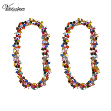 Vodeshanliwen-multicolored rhinestone earrings 2024 - compre barato