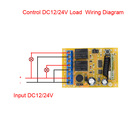 Dc 12 v 2ch 24 v 10a relé sem fio interruptor de controle remoto sistema receptor transmissor para porta controle acesso lâmpada led - foto 2026
