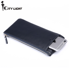 Brand wallets men long design Layer Cowhide Wallet Soft Classic Leather Wallet Genuine Leather Casual Day Clutch Bag 2024 - buy cheap