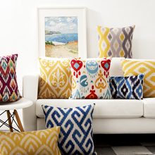 Funda de almohada geométrica nórdica, amarilla y gris, decorativa para el hogar, fundas para almohadas de sofá 2024 - compra barato