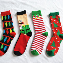 2018 New Christmas Cotton Socks Personalized Cartoon Men's Socks Comfortable Cotton Men's Socks 2024 - buy cheap