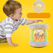 Merry-Go-Round Тамбурин игрушки для детей Музыка Батон ручная ударная барабанная детская история развития интеллекта с световыми игрушками 2024 - купить недорого
