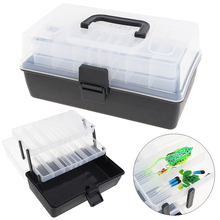 3 Layers Portable 30 x 18 x 15cm Multifunctional Fishing Lure Reel Tools Box Plastic Big Fishing Tackle Box 2024 - buy cheap