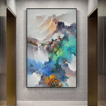 Modern Abstract Landscape Mountain Oil Painting on Canvas Posters and Prints Wall Art Pictures for Living Room Decor No Frame 2024 - buy cheap