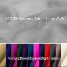 100% SILK GEORGETTE 114cm width 8momme georgette silk fabric Supplier Factory-Direct-Fabric Online Store 1 M Free Shipping 61-90 2024 - buy cheap