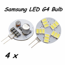 Samsung SMD 5630 СВЕТОДИОДНЫХ Чипов G4 Лампочки AC/DC 12-18 В 4 Вт 15 шт. LED свет Лампы Шкафы Света Автомобиля 2024 - купить недорого