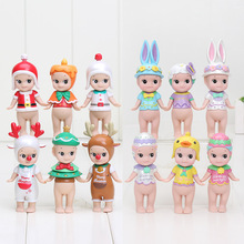 Figuras de acción de PVC de la serie de Navidad, juguetes de modelos de Disney Angel de 8cm, 6 unids/lote 2024 - compra barato