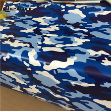 Cheshjong Matte Terminado Jumbo Azul Camo Vinil Carro Envoltório Adesivo Bomba Camuflagem Urbana Gráficos Impressos Folha de Rolo de Material de Pvc 2024 - compre barato